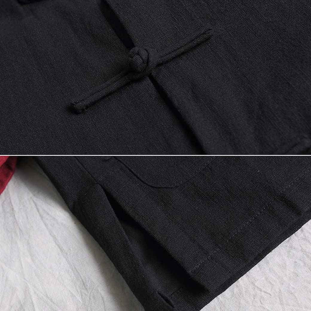 Giacca Uniforme di Cotone Tai chiude per Piumino da Uomo Hanfu Vestiti di Arti Marziali Cinesi Tradizionali Kung fuform Grey-M