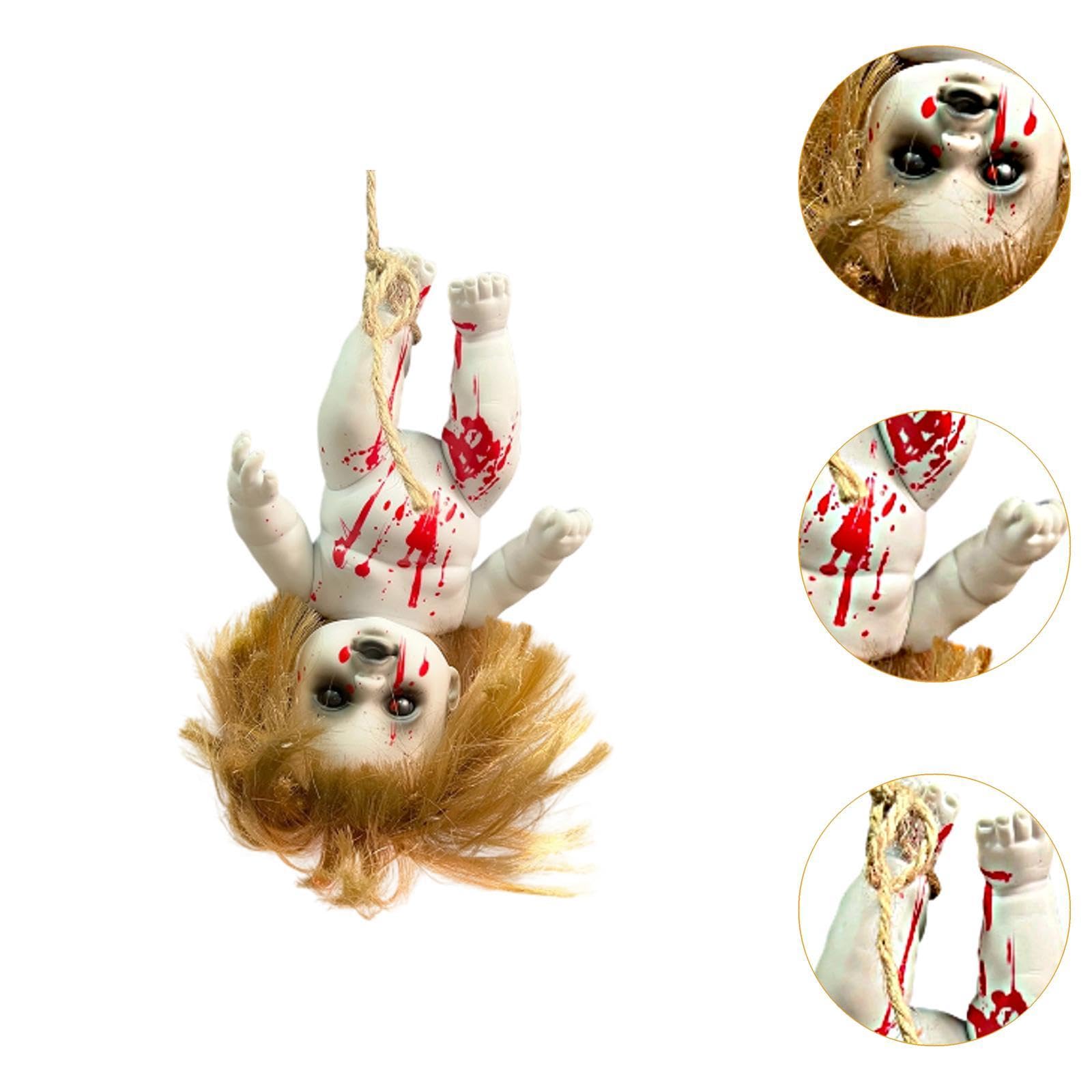 Amazon.co.jp: Bffcnl PVC製ホーンテッドドールハロウィン怖い人形頑丈
