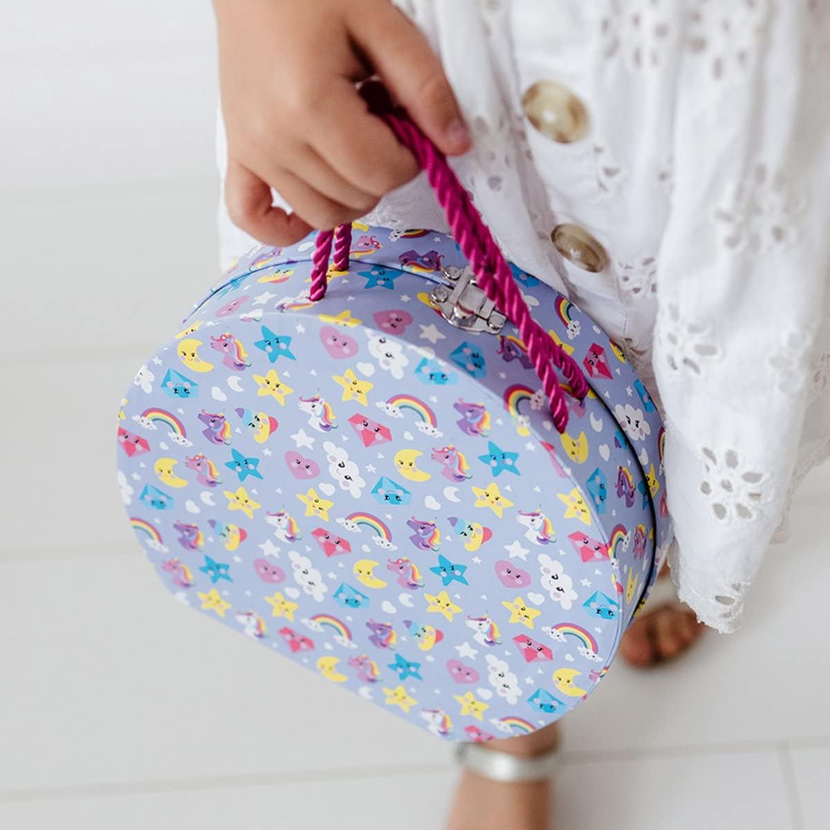 Totum 71506 Creativity Unicorn Diamantbastel-Studio: Gestalte wunderschöne Einhorn-Motive mit tollen bunten Strasssteinen und kreier Jewellery Craft Set and Diamond Painting, Multicoloured