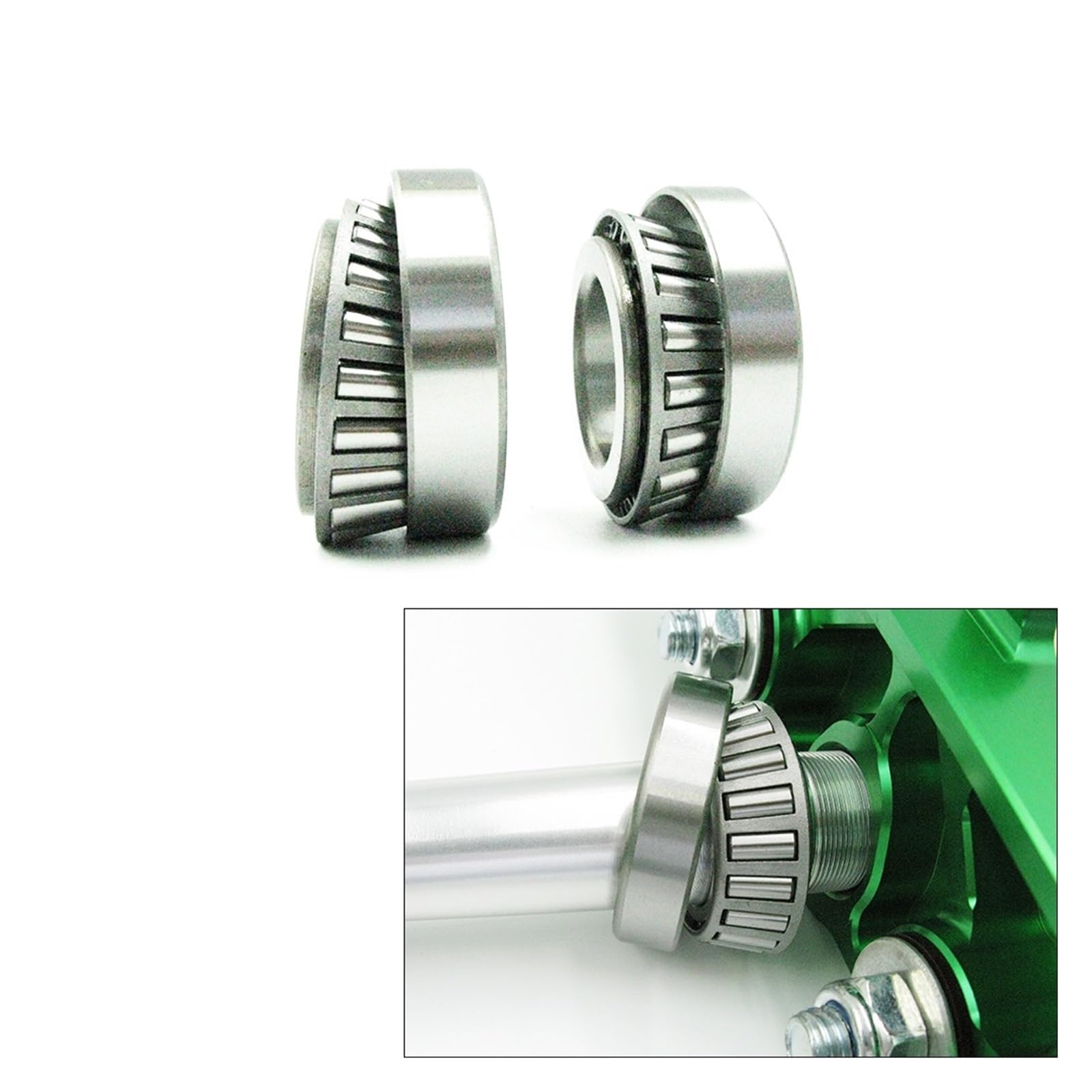 1 Par De Rodamientos De Rodillos Cónicos para Caja De Cojinetes Direccionales De Volante Delantero para Kaw&asaki KX KXF para Suzuki RMZ 125, 250 Y 450 Rodamiento dirección
