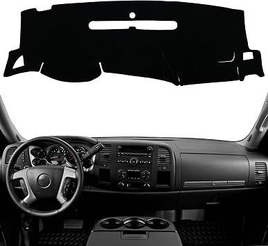 غطاء لوحة القيادة وحدة تحكم المركز الداخلي متوافقة مع Chevy Silverado / GMC Sierra Truck 2007-2013 مع اثنين من علب القفازات ملحقات حماية الغطس