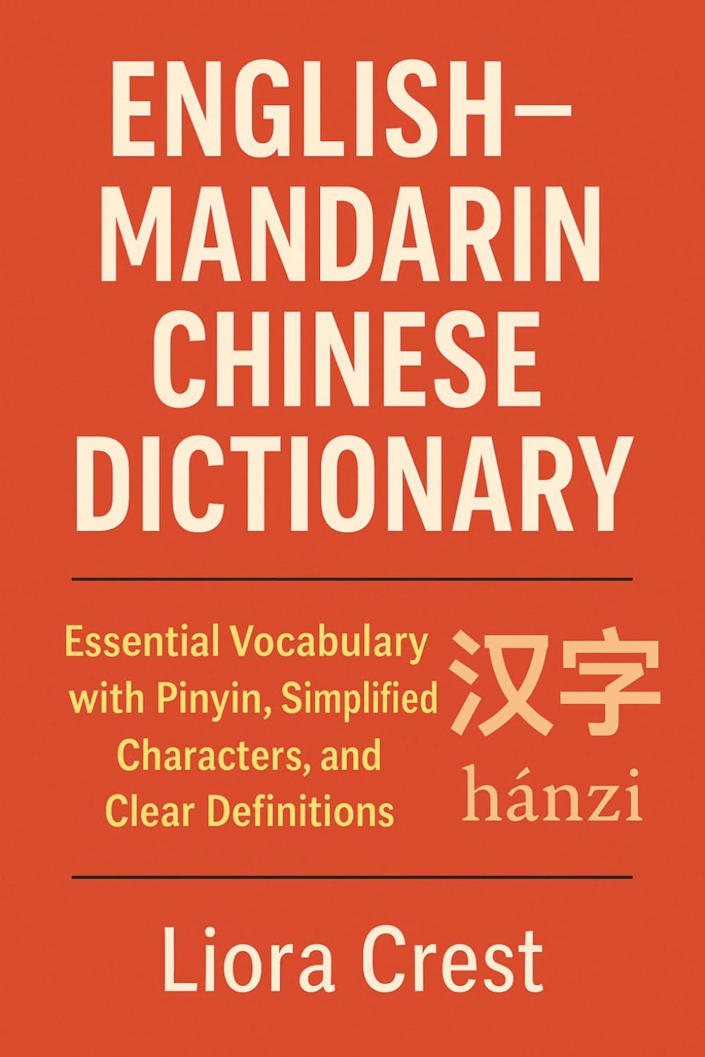 English–Mandarin Chinese Dictionary: Essential Vocabulary with Pinyin, Simplified Characters, and Clear Definitions