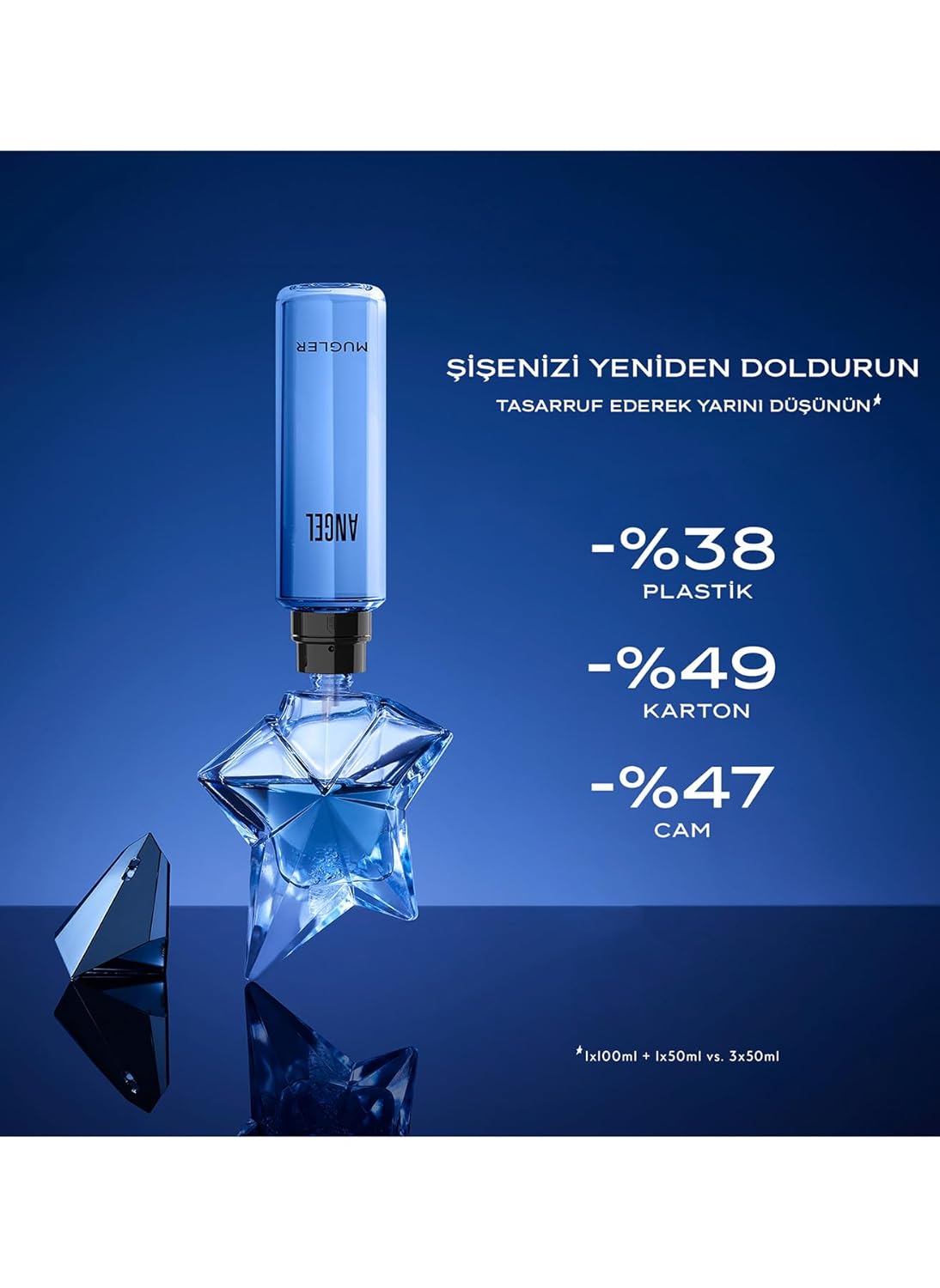 The celestial glow of a designer fragrance bottle reflecting soft light