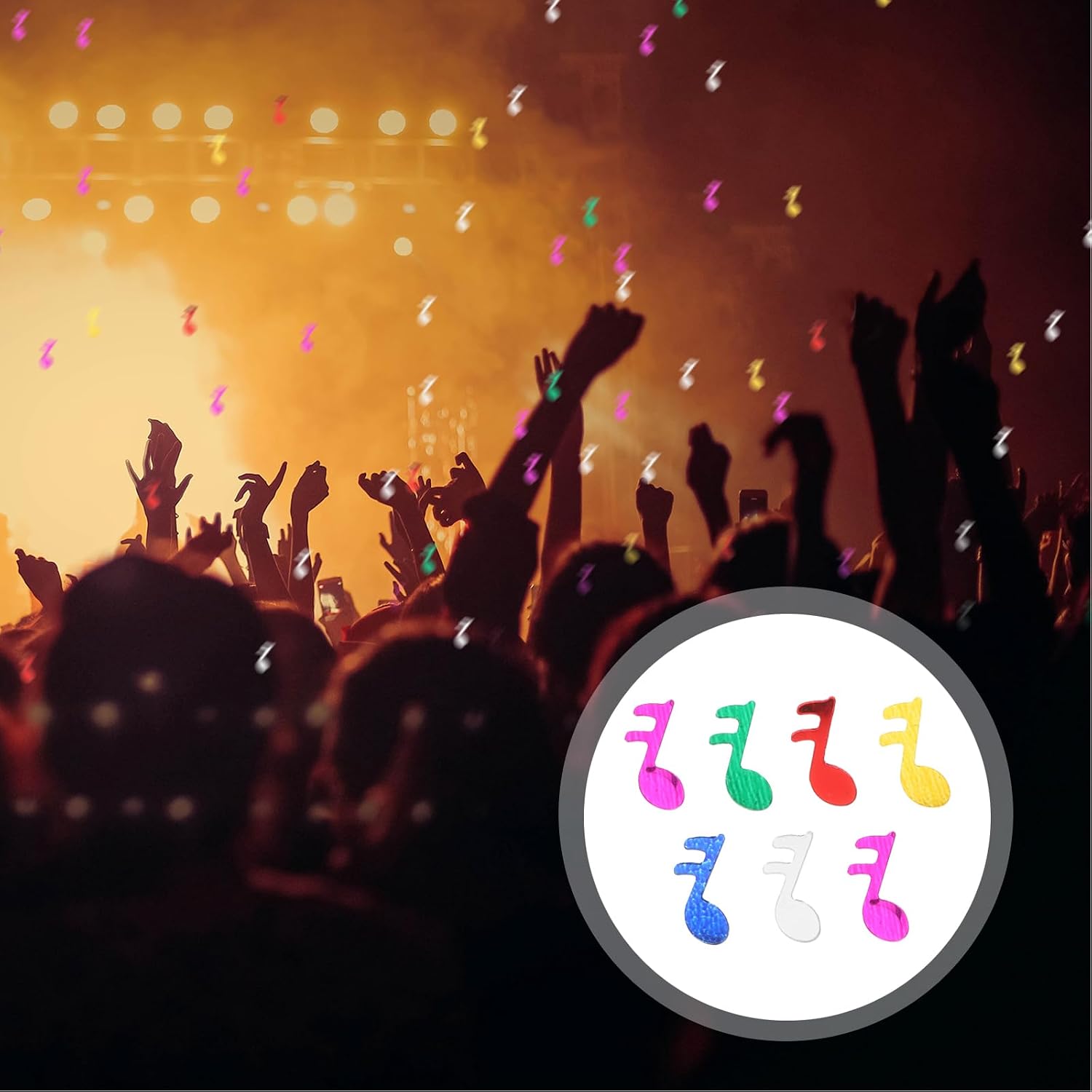 STOBOK Music Note Confetti Colorful Confetti Party Table Decor Musical Notes Party Table Decoration Scatters for Wedding Birthday Bridal Shower Music