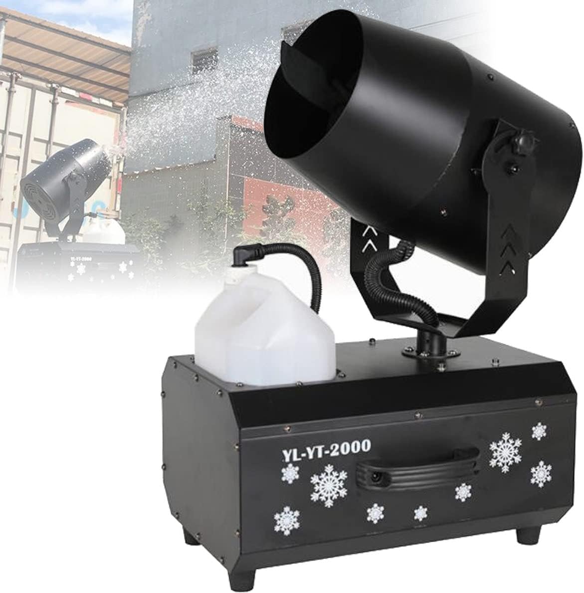 Máquina de nieve para escenario de 2000 W, máquina generadora de copos de nieve con oscilación de 180° para efectos en escenario, Navidad, bodas y fiestas miniatura 1