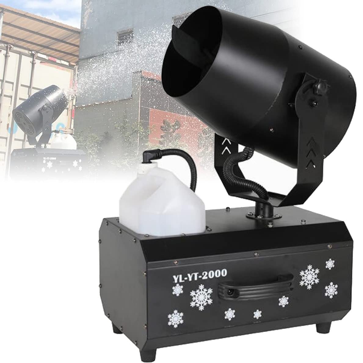 UWYTGF 2000W Large Stage Snowflake Machine, 180° Swing Snow Maker Machine Fake Falling Snowflakeeffect for Stage Effect,Christmas,Wedding,Party