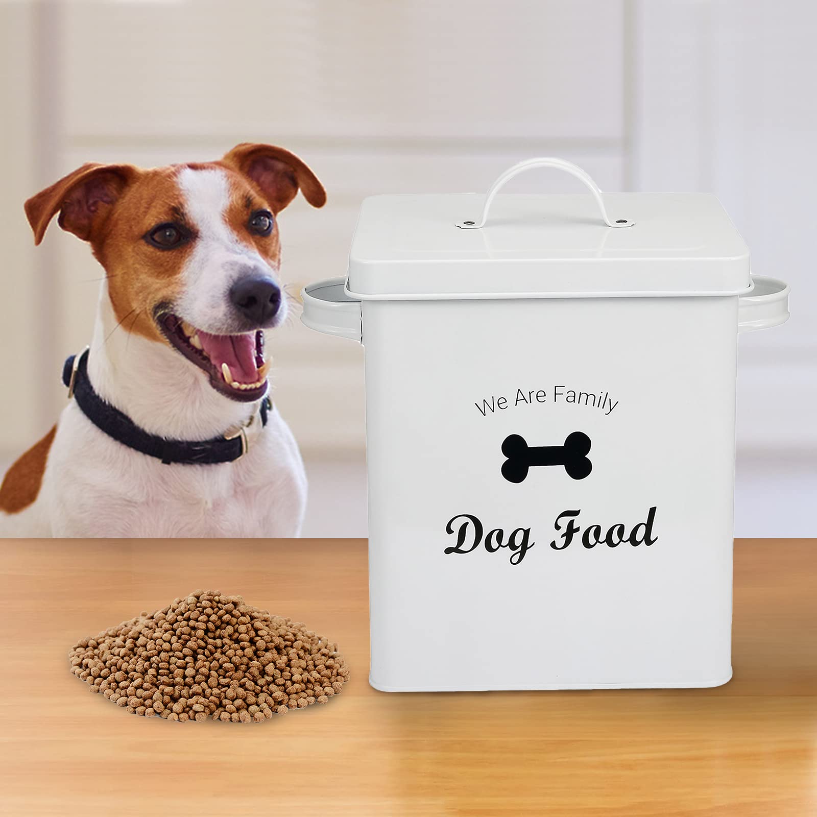 Pethiy Cajas de Almacenamiento de Alimentos seco para Perros,Mascota Contenedor para Comida con Tapa, Cuchara de Servir incluida,Capacidad de 2.3kg