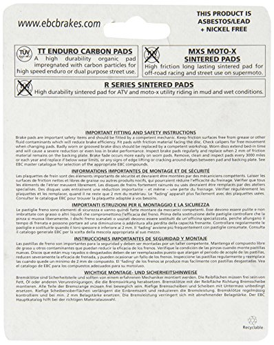 Patin de frein à disque EBC Fa468r pour stopper les sifflements - 2