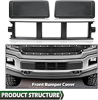 Vista 8 de GRAND ORANGE Panel de moldura de rejilla inferior delantera y almohadillas de parachoques insertos tapas de extremo compatibles con Ford F150