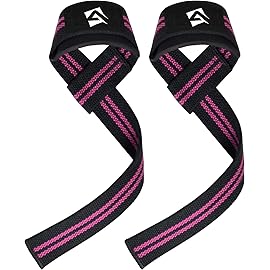 AQF Lifting Wrist Straps for Weightlifting, Powerlifting & Deadlifts - 23 Neoprene Padded Cotton Straps for Strength Training & Gym Workouts - Maximum Grip Support for Men & Women
