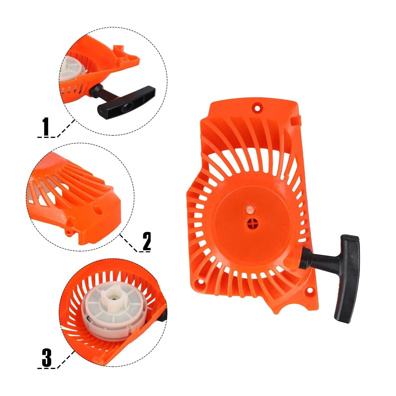 Kit de Arranque de polea de Retroceso Apto for Motores de Motosierra de 38CC