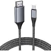 Vista 8 de [Versión larga de 13.1 ft] Cable HDMI para iPhone actualizado 1080P HDTV Adaptador de cable HDMI Conector Digital AV Video Sync Pantalla Compatible