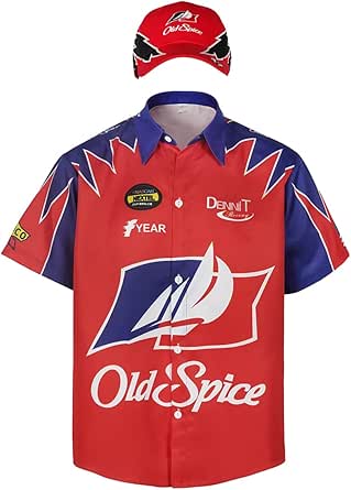 Qosivfey Adult Ricky Bobby Racing Top Hat Talladega Nights Full costume ...