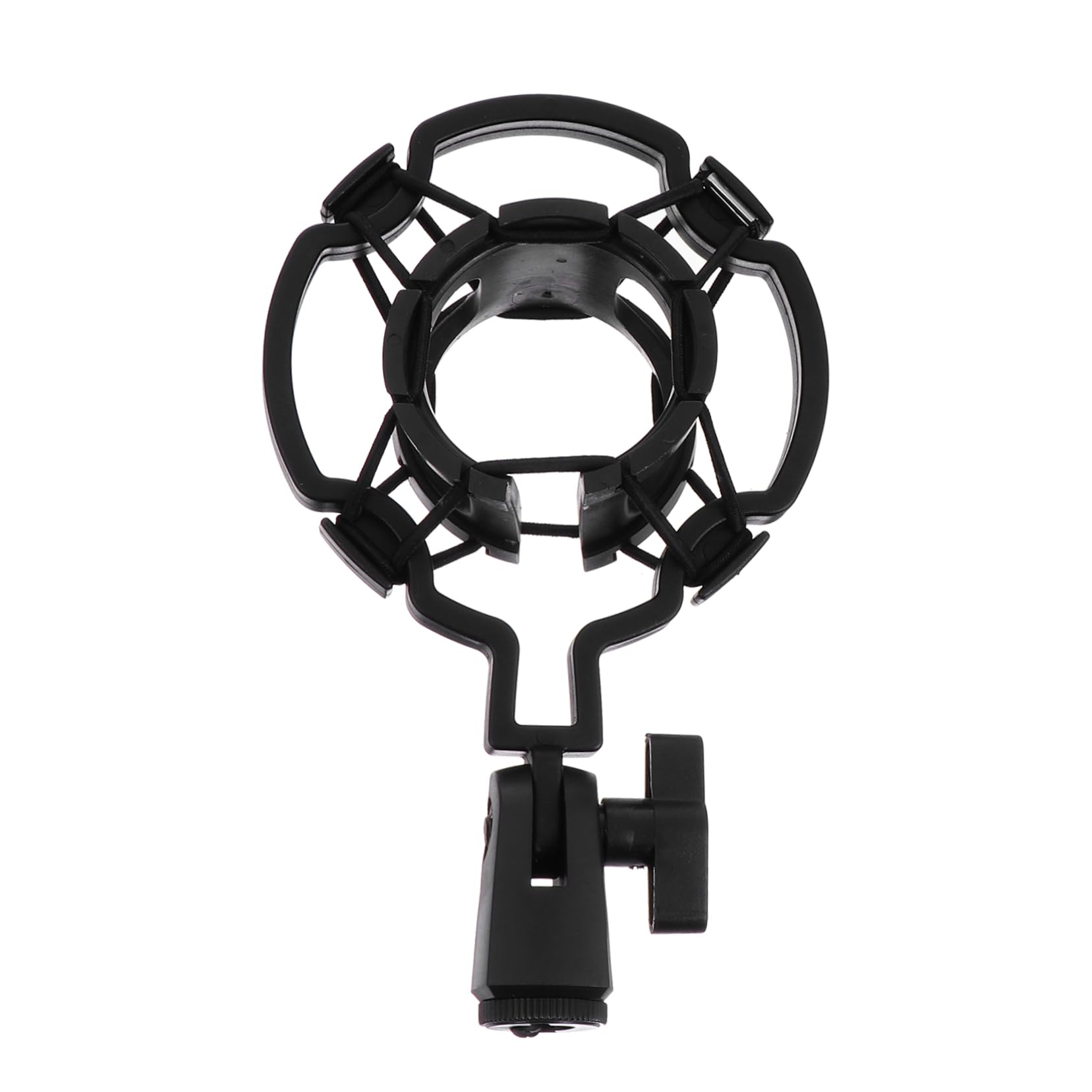 Yardwe for Microphone Vibration Suspension Holder Clip for Condenser Mics Angle Knob Durable Structure Stable Design Reduces Noise and Vibration
