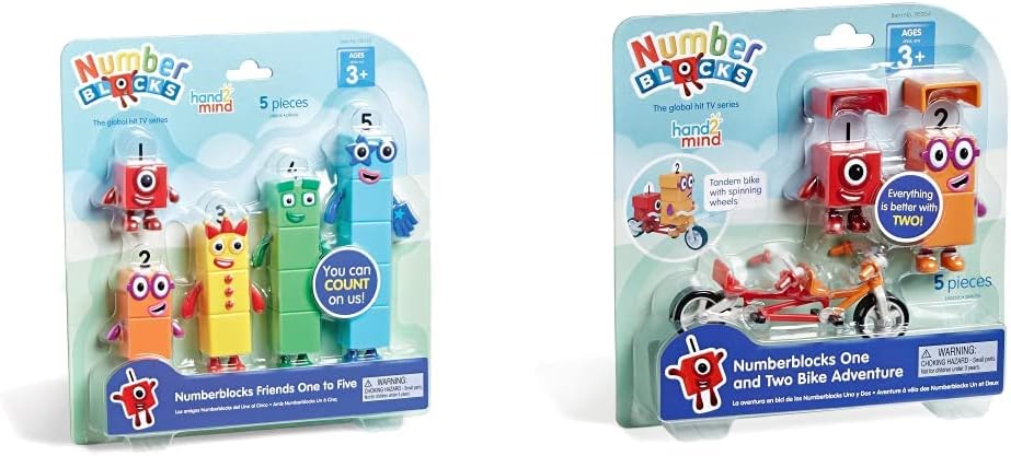 hand2mind Numberblocks Friends One to Five Figures, Toy Figures Collectibles, Small Cartoon Figurines for Kids, Mini Action Figures, Character Figures, Play Figure Playsets, Imaginative Play Toys : Toys & Games