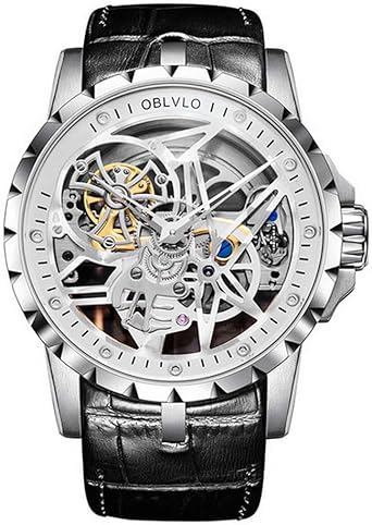 自動巻き 腕時計 OBLVLO ステンレススチール メンズ カラーシルバー Amazon | 時計 メンズ, うで時計 メンズ OBLVLO men watches