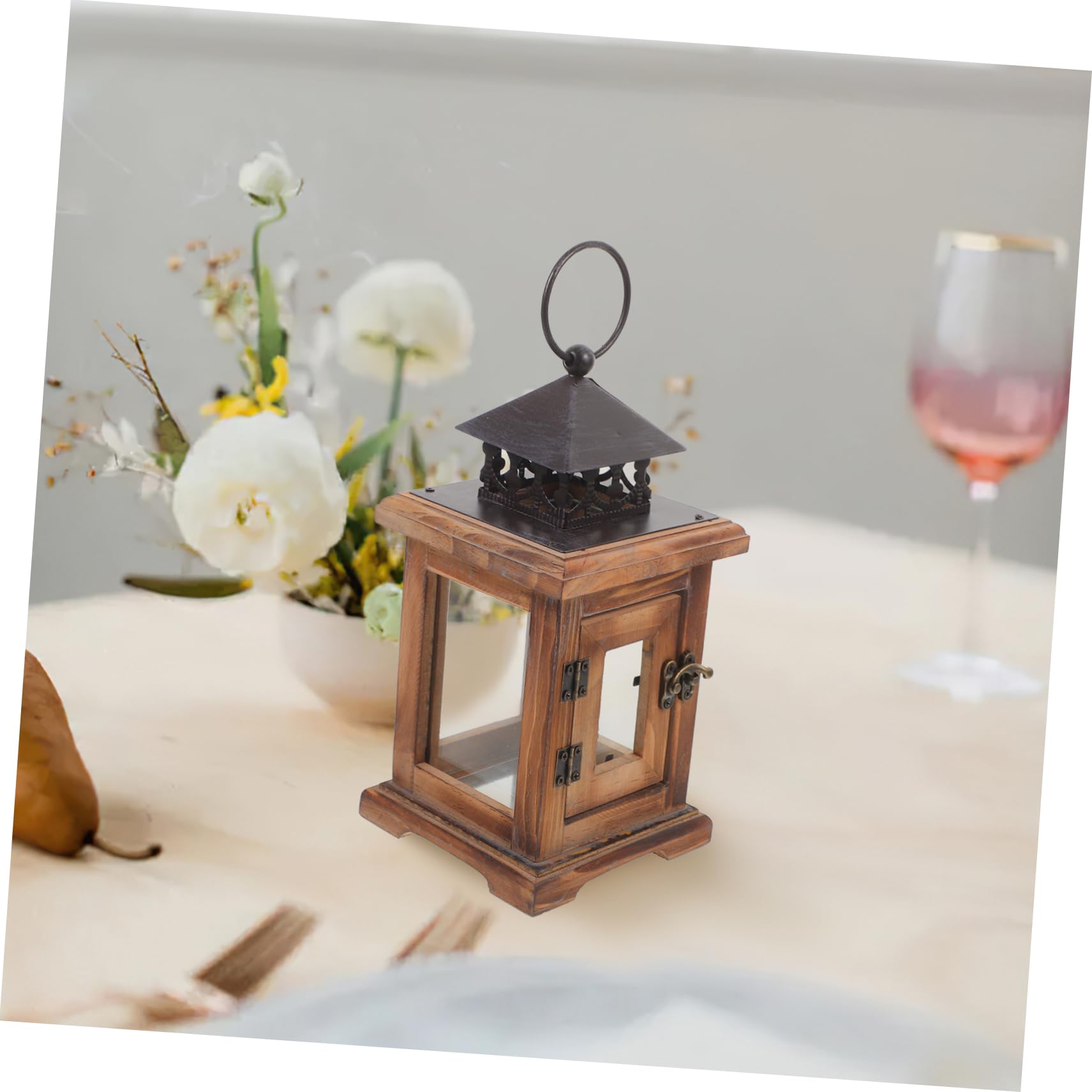 MAGICLULU Stabkerzenhalter Vintage Eisen und Glas Rustikale Kerzenlaterne mit Vielseitigem Design für Hochzeitsdeko und Stimmungsvolle Tischdekoration