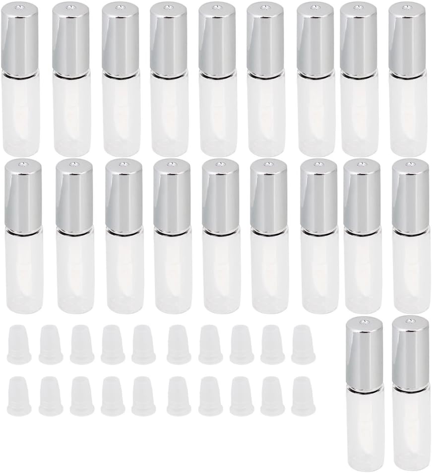 20pcs Shiny Transparent Plastic Empty Lip Balm Tubes Containers 1.2ML