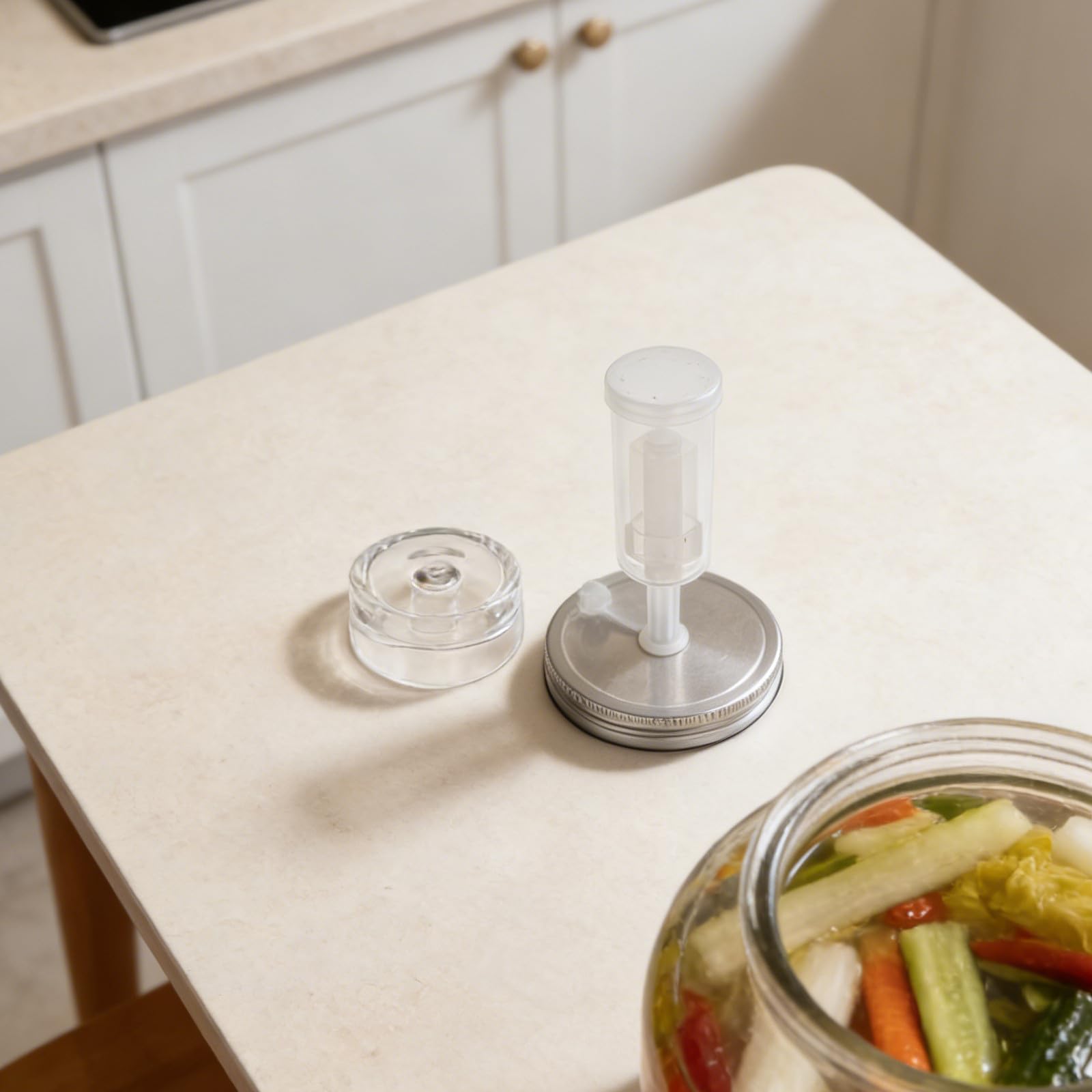 ULTECHNOVO Kit de Fermentación Casera con Pesos de Vidrio para Tarros Mason