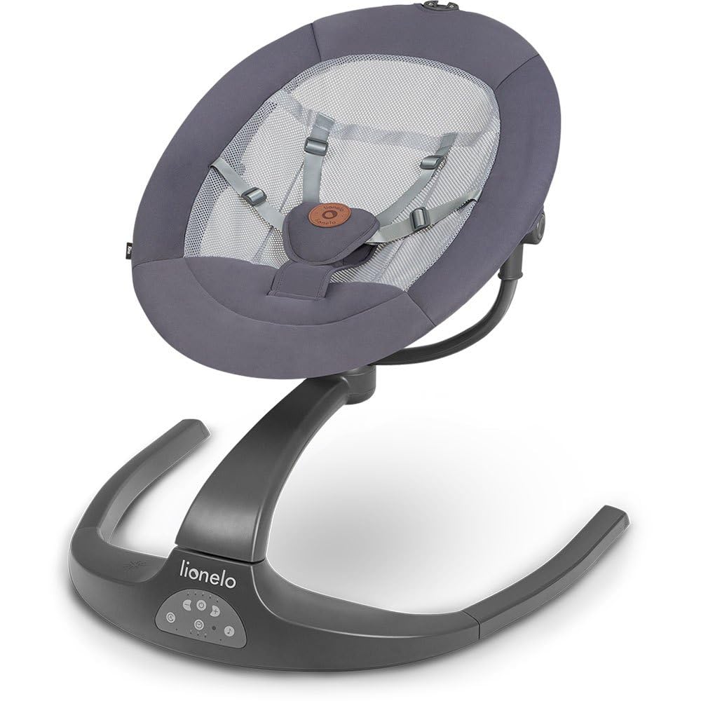 LIONELO Rina Balancín y hamaca 2 en 1, control remoto, asiento giratorio de 360°, dos direcciones de balanceo, 5 velocidades de balanceo, bloqueo, ajuste del respaldo, temporizador, 12 melodías | Control Remoto, Dos Direcciones de Balanceo, 5 Velocidades