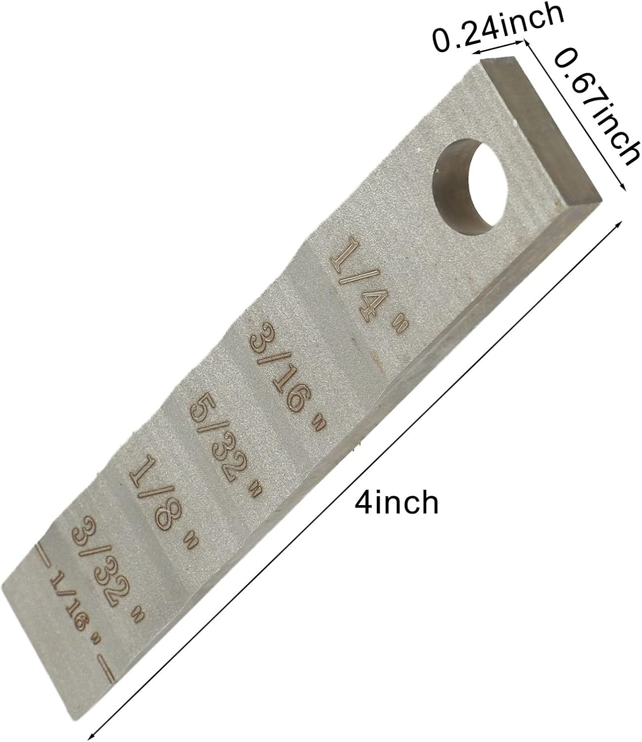 Stainless Steel Small Pipe Spacer Wedge Stepped Guage, Step Feeler Gauge With 1/16 To 1/4 Inch Step Lengths For Precise Pipe Spacing And Welding Alignment, Dual-Use Gauge And Wedge