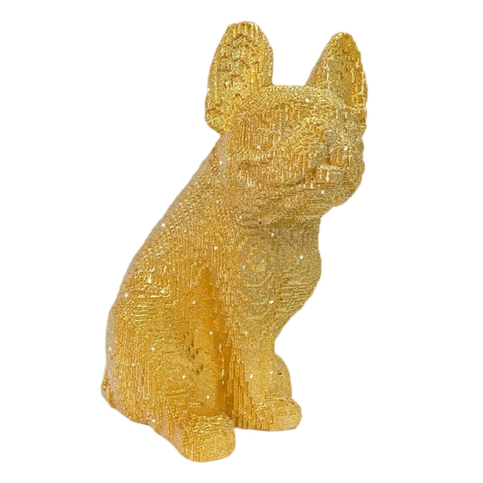 Statue bouledogue français en résine pour embellir un meuble vide