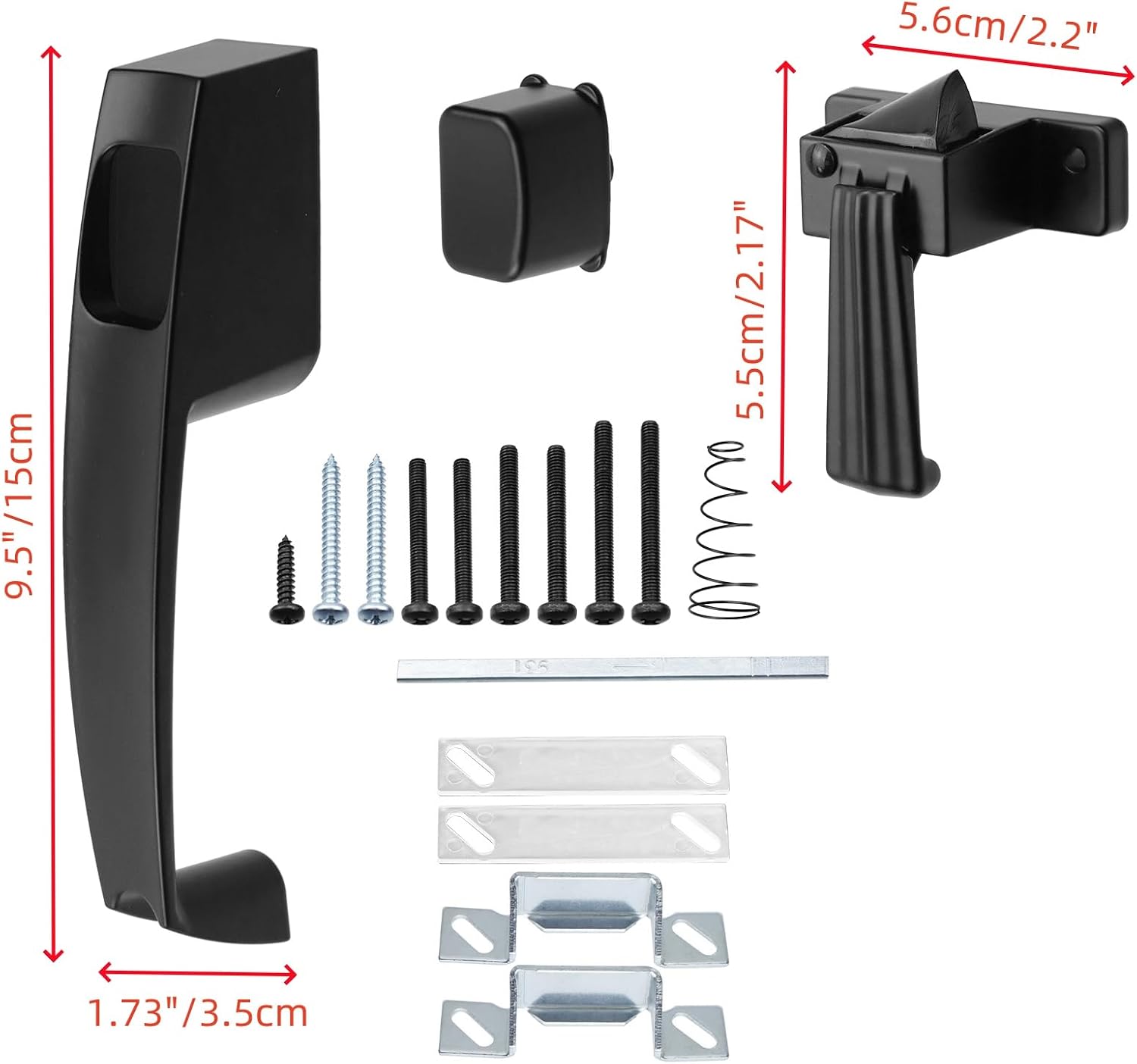 Bitray Screen and Storm Door Closer Kit Black Heavy Duty Adjustable Door Closer for Heavy Storm Doors