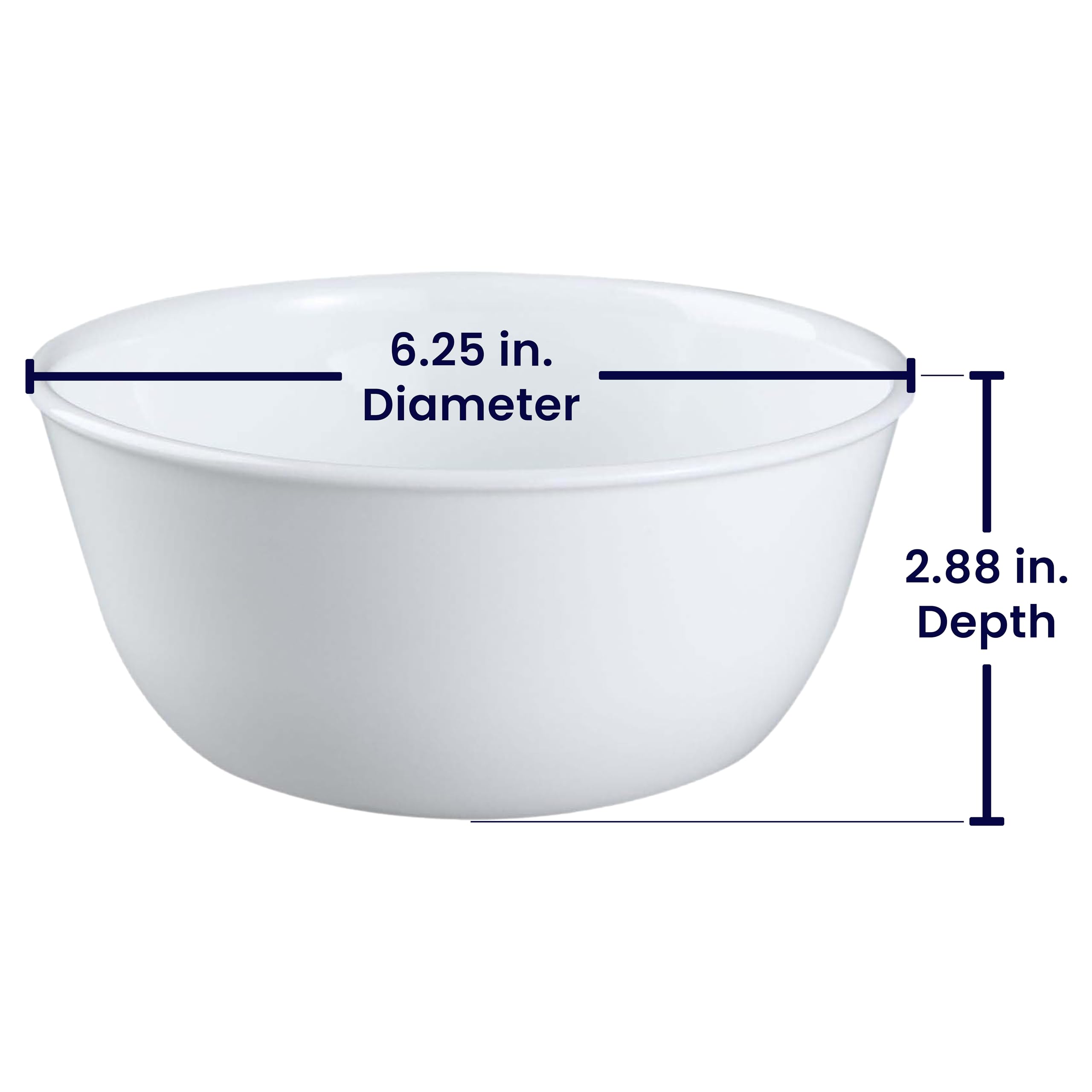 Corelle3138 28 Oz Vitrelle Glass Winter Frost White Noodle Bowl