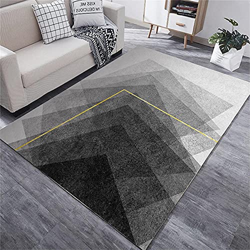 Tapis de salon géométrique moderne 120X160 moquette douce sport