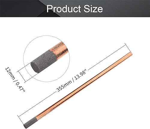 Miniatura 57 de Utoolmart 3 piezas de cobre recubierto de carbono gouging carbono 0.315x13.976 in carbono gouging varas electrodos de cobre 3 PZAS