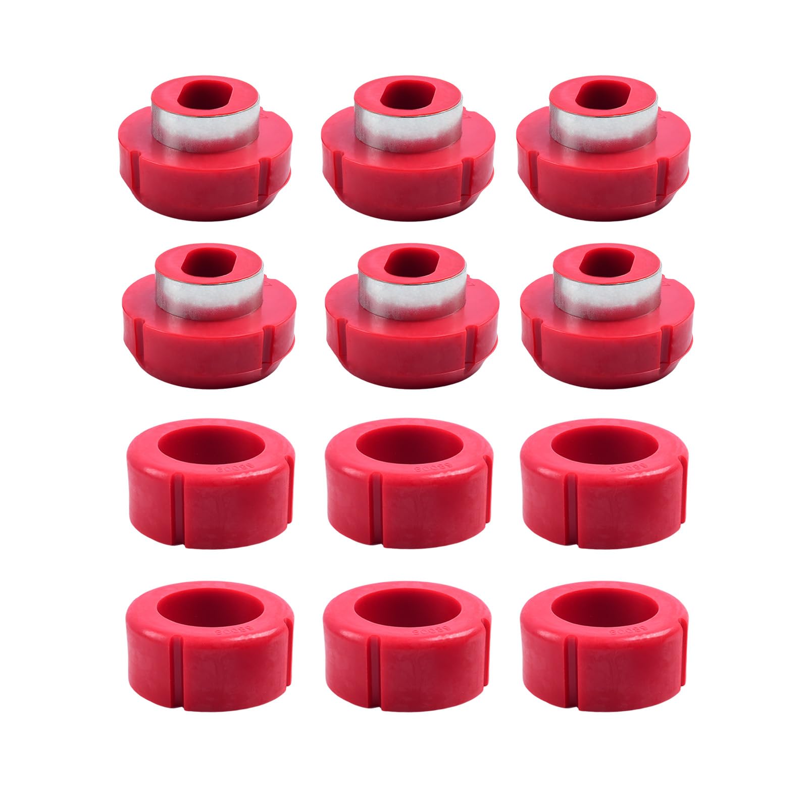 7-108 Body Mount Bushing Kit for Chevy C10/ C20/ K10/ K20/ K30 81-87, for GMC C1500/ C2500/ K1500/ K2500 Polyurethane Body Cab Mounts 12PCS