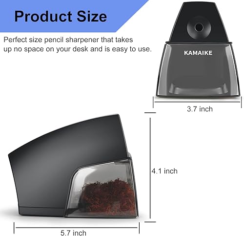 Miniatura 14 de Sacapuntas eléctrico, sacapuntas eléctrico para lápices de colores, sacapuntas automático para lápices de colores n.º 2 de 0.315 a 0.315 pulgadas