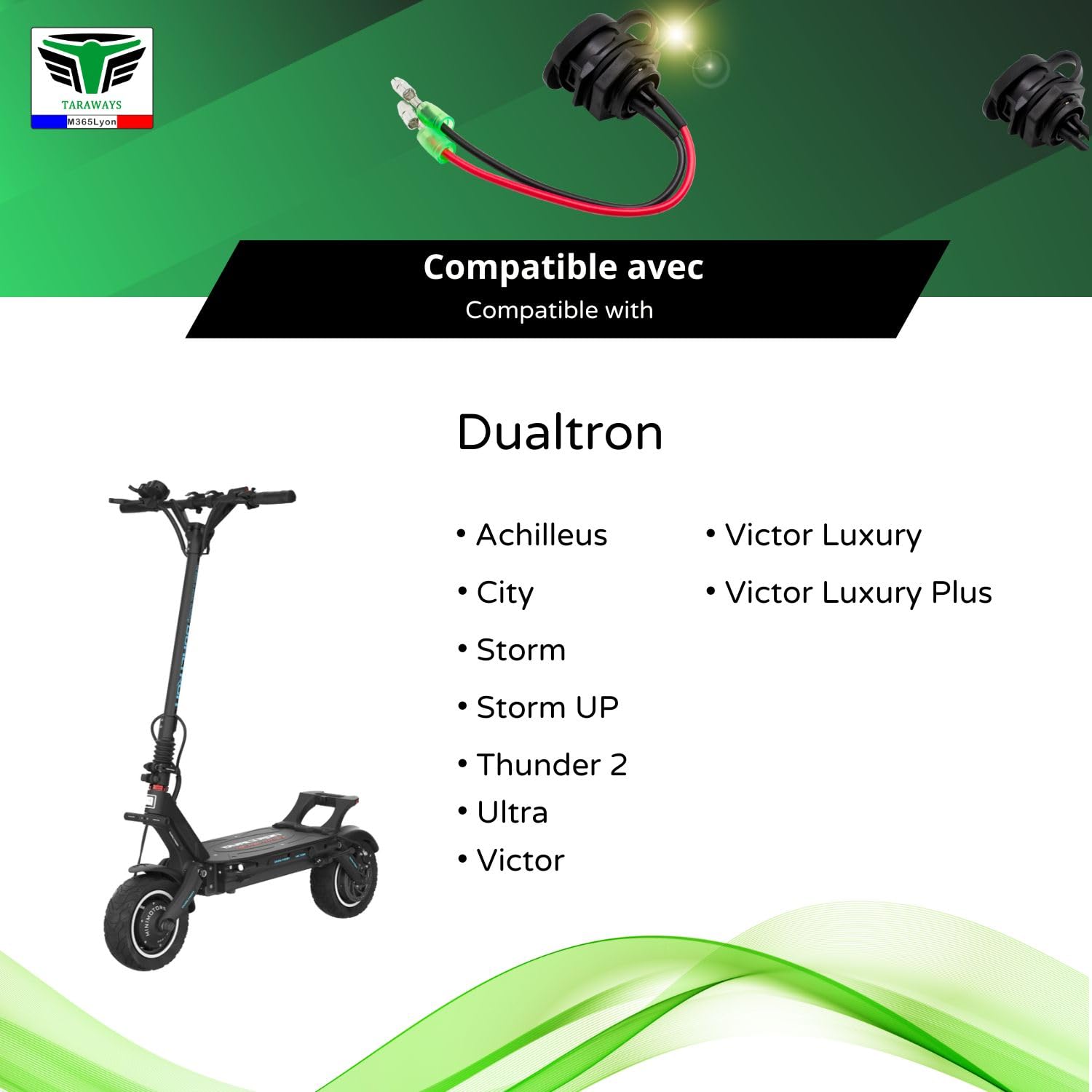 Accessoire Dualtron Port De Charge Original Minimotors Pour Dualtron Togo & Togo Ltd | 48V | Noir | Neuf Sous Blister Pièce électrique Trottinette