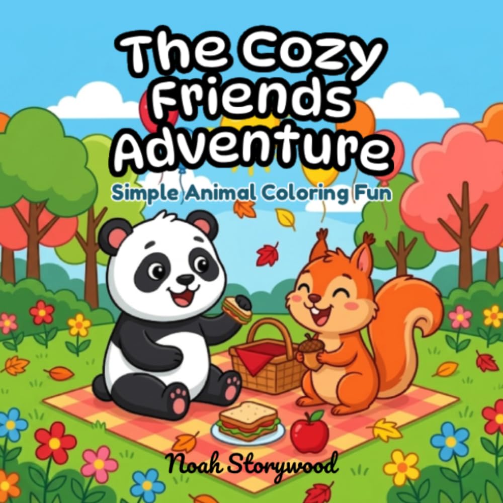 The Cozy Friends Adventure: Simple Animal Coloring Fun