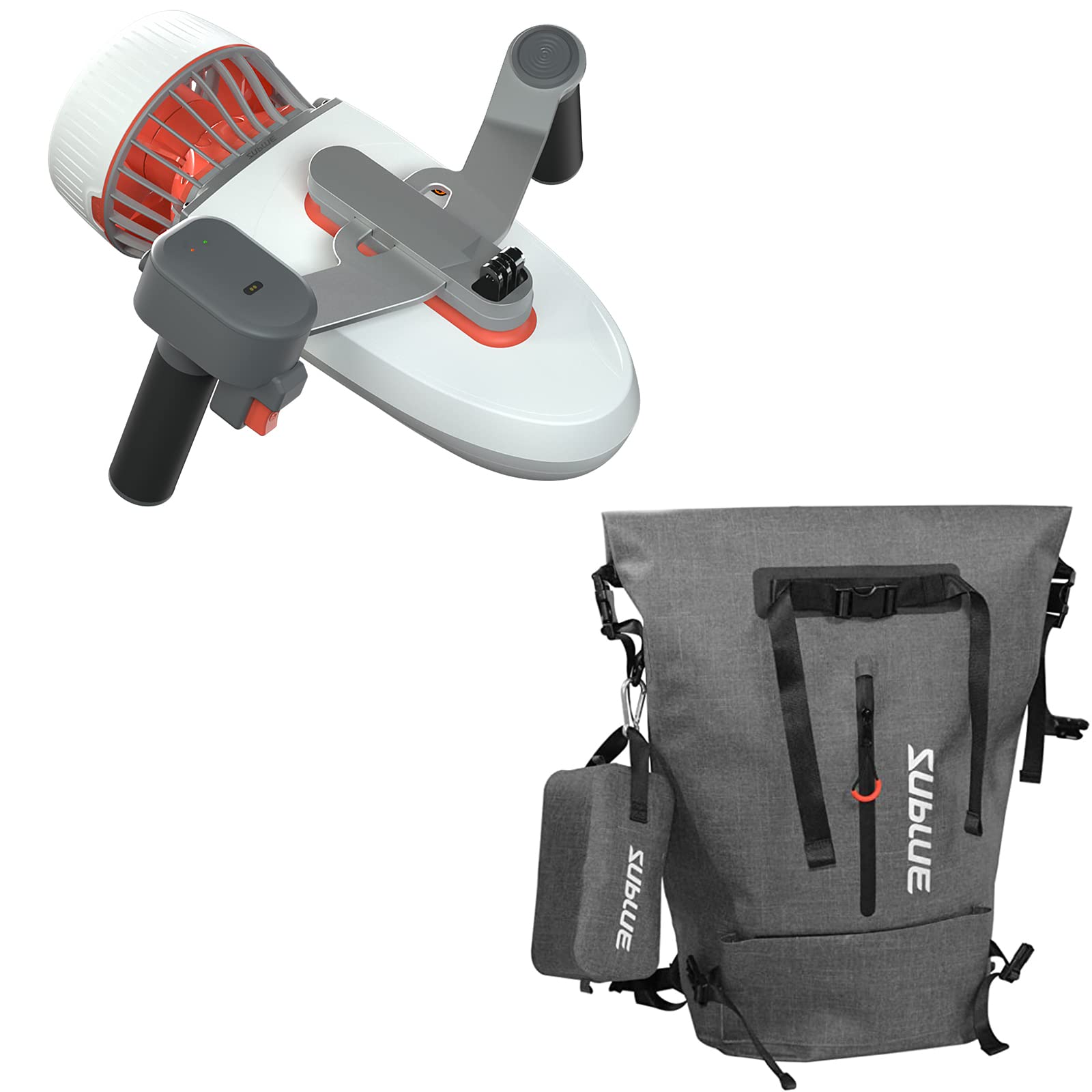sublue Whiteshark Tini Underwater Scooter + Waterproof Backpack Bundle Set