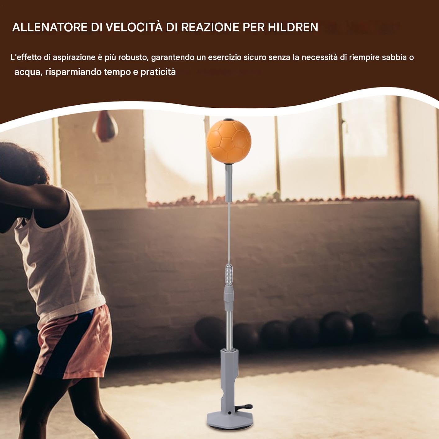 Speed ​​​​Bag - sacco da boxe reflex con supporto, altezza regolabile, extra forte, stabile e robusto Dispositivo di allenamento ideale per reazione, velocità e coordinazione, allenamento
