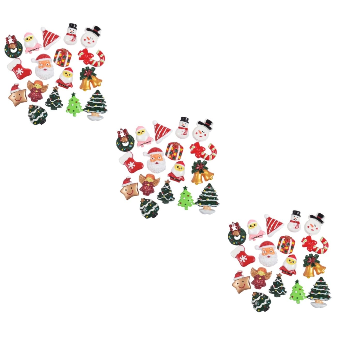SEWACC 150 Piezas Adorno De Navidad Decoración Navideña En Miniatura Adorno Navideño Encantos De Espalda Plana Árbol De Navidad En Miniatura Adornos Navideños En Miniatura Accesorios Ar