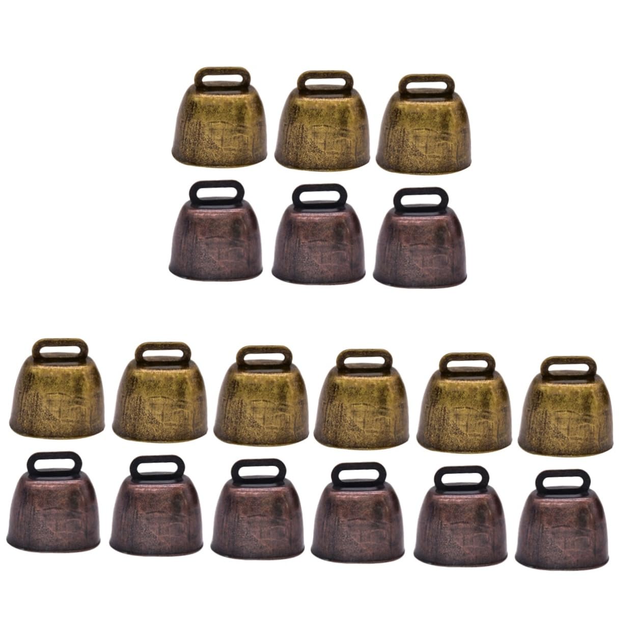 Operitacx 3sets Loud Cattle Bells Handle Sheep Bell Ornaments for Farming Accessories 6pcs*3