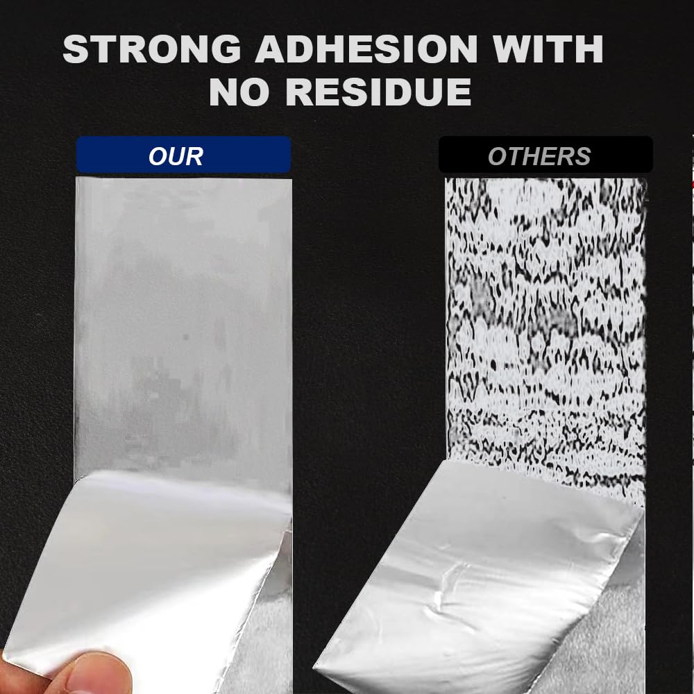 Aluminum Foil Duct Tape Heavy Duty 3.9 Mil, 3 Inch X 22 YD, Insulation Heat Resistant High Temperature Sealing and Patching for HVAC, Dryer Vent Hose, Air Vents, Exhaust Pipe, Metal Repair