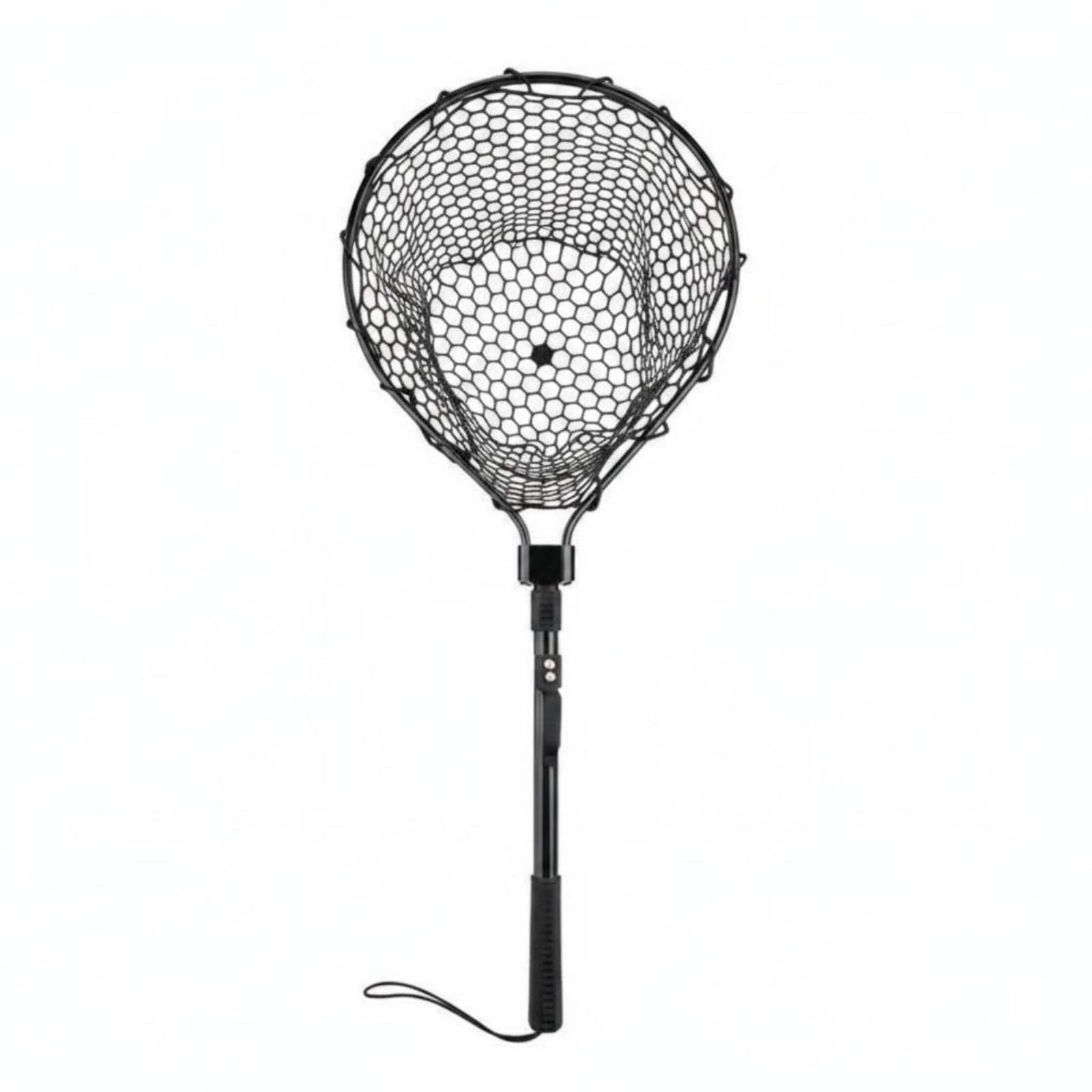 Rete da Pesca Pieghevole Rete Telescopica Rete da Sbarco Guadino Pieghevole Compatto con Impugnatura Antiscivolo E Maglia in Silicone Lavabile Adatta