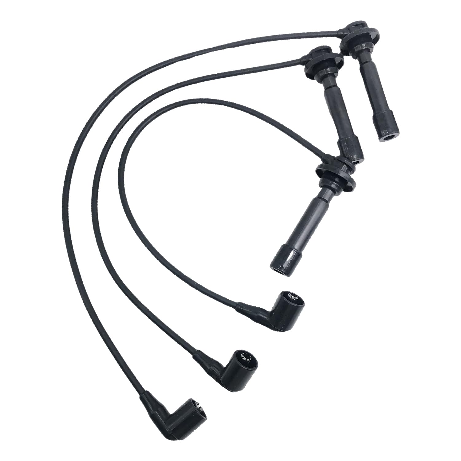 Spark Plug Wire Set Compatible for 2015-2023 Mule PRO FX FXT FXR OEM 21150-0013 Black High Tension Cord Assy (3 Pack)