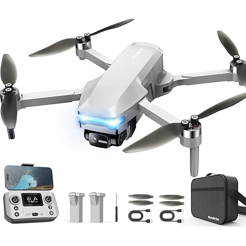 Drones with Camera for Adults 4K, Foldable Beginner Drone with Brushless Motor, Auto Follow, Tap Fly, Circle Fly, One Key Start, Under 249g