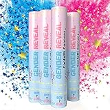 🔵【Biodegradable】El confeti cañon se compone de almidón de maíz y papel de confeti para celebrar la alegría de convertirse en futuro padre de una manera sostenible y no contaminante.