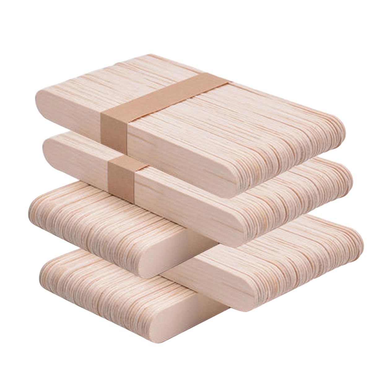 EXAOMBLE 250pcs Wooden Craft Sticks DIY Kit Natural Handicraft Supplies for School Projects Birthday Parties and Creative Activities and Safe