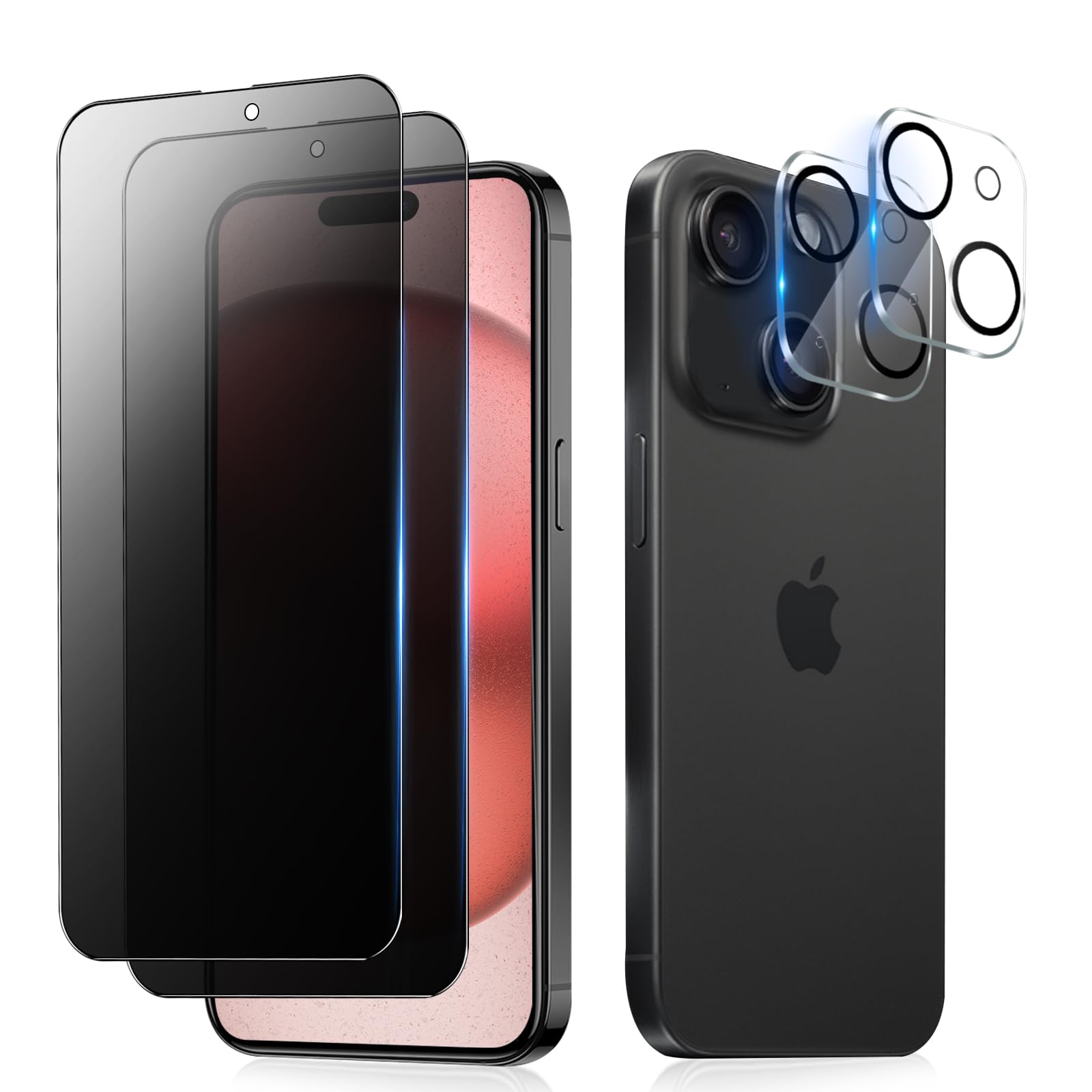 Amazon | 【覗き見防止】対応 iPhone 15 用 ガラスフィルム 覗き見防止