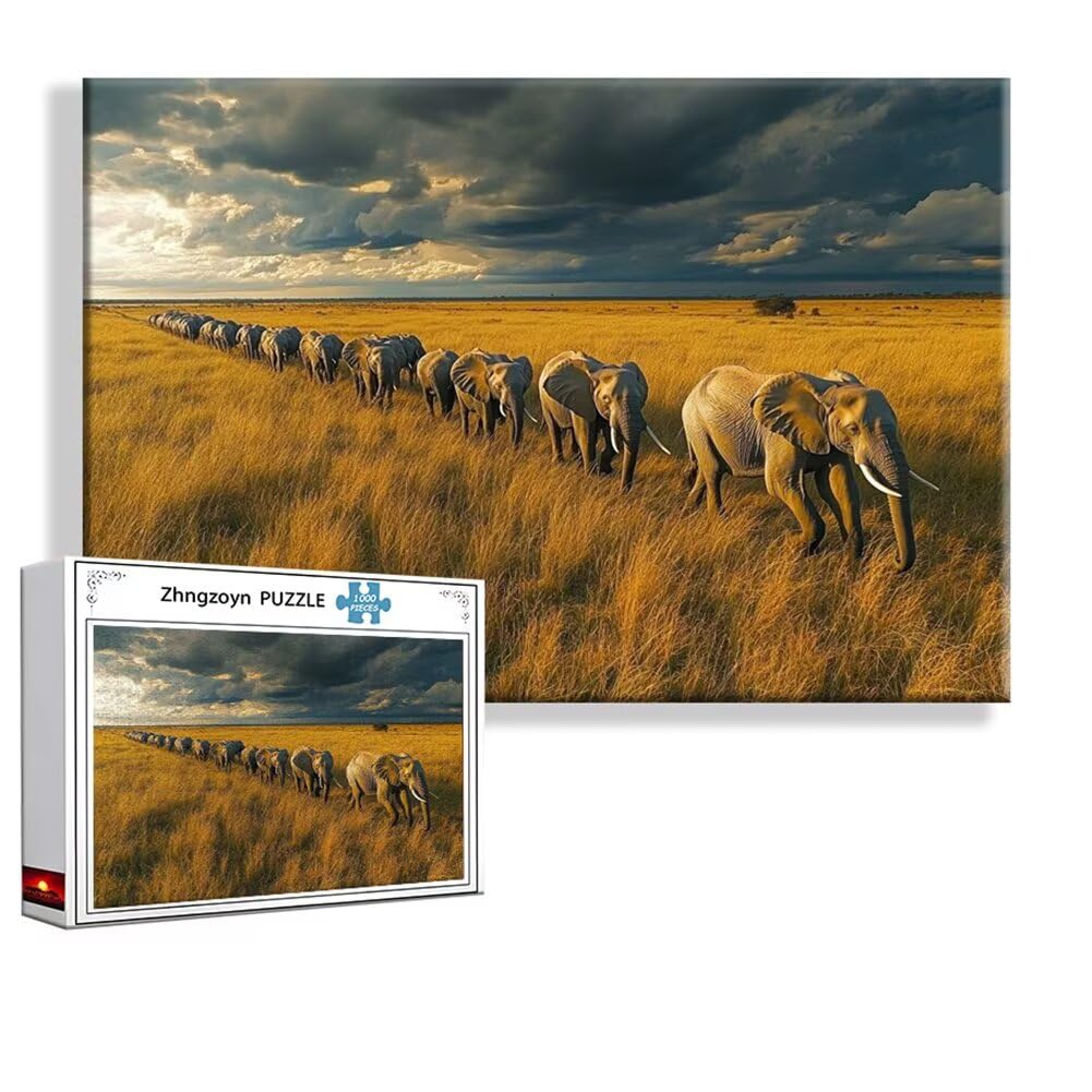 Puzzle Wiese Tier 1500 Teile Groß XXL 87 x 57 cm, Jigsaw Art Impossible Erwachsene Anspruchsvoll, DIY Klassische Jigsaw Erwachsene, Junge, Mädchen, Geschicklichkeitsspiel für Die Ganze Familie V-1