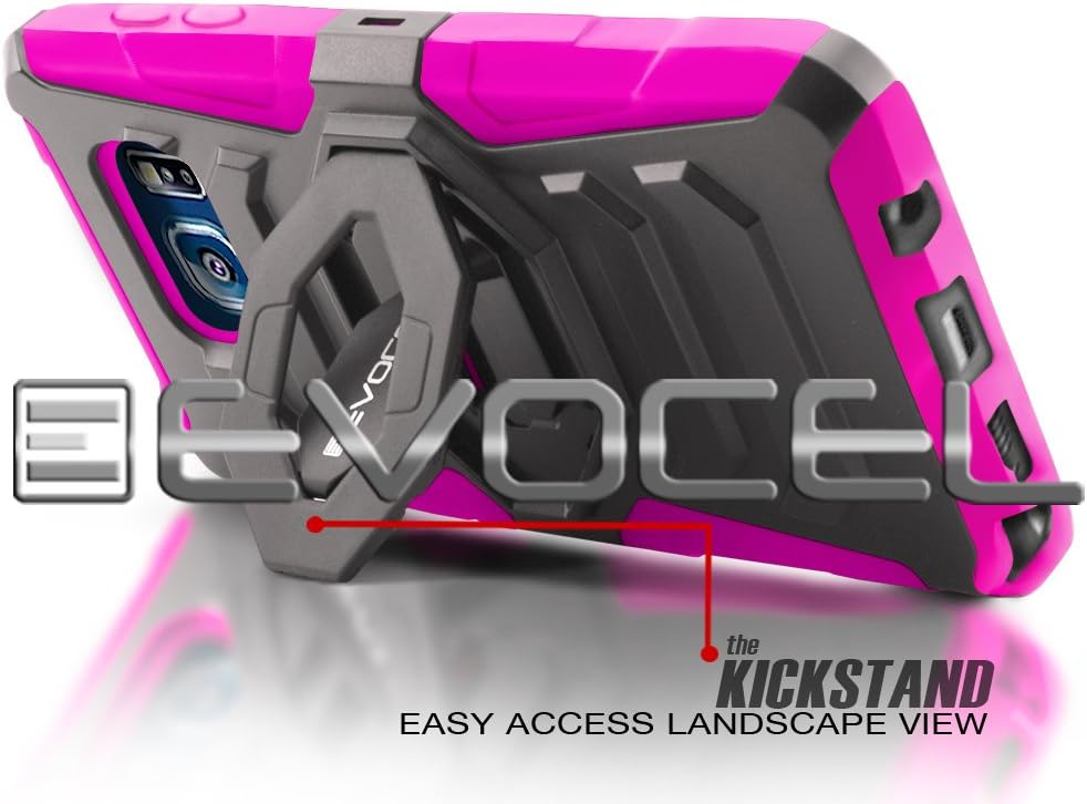 Galaxy Note 5 Case, Evocel [New Generation Series] Belt Clip Holster, Kickstand, & Dual Layer for Samsung Galaxy Note 5, Pink (EVO-SAMNOTE5-XX05)