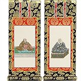 仏縁堂ブランド：国産掛軸・上仕立て絹本紙西本願寺派 (上仕立て絹本紙・浄土真宗西 30代, 脇侍2枚)