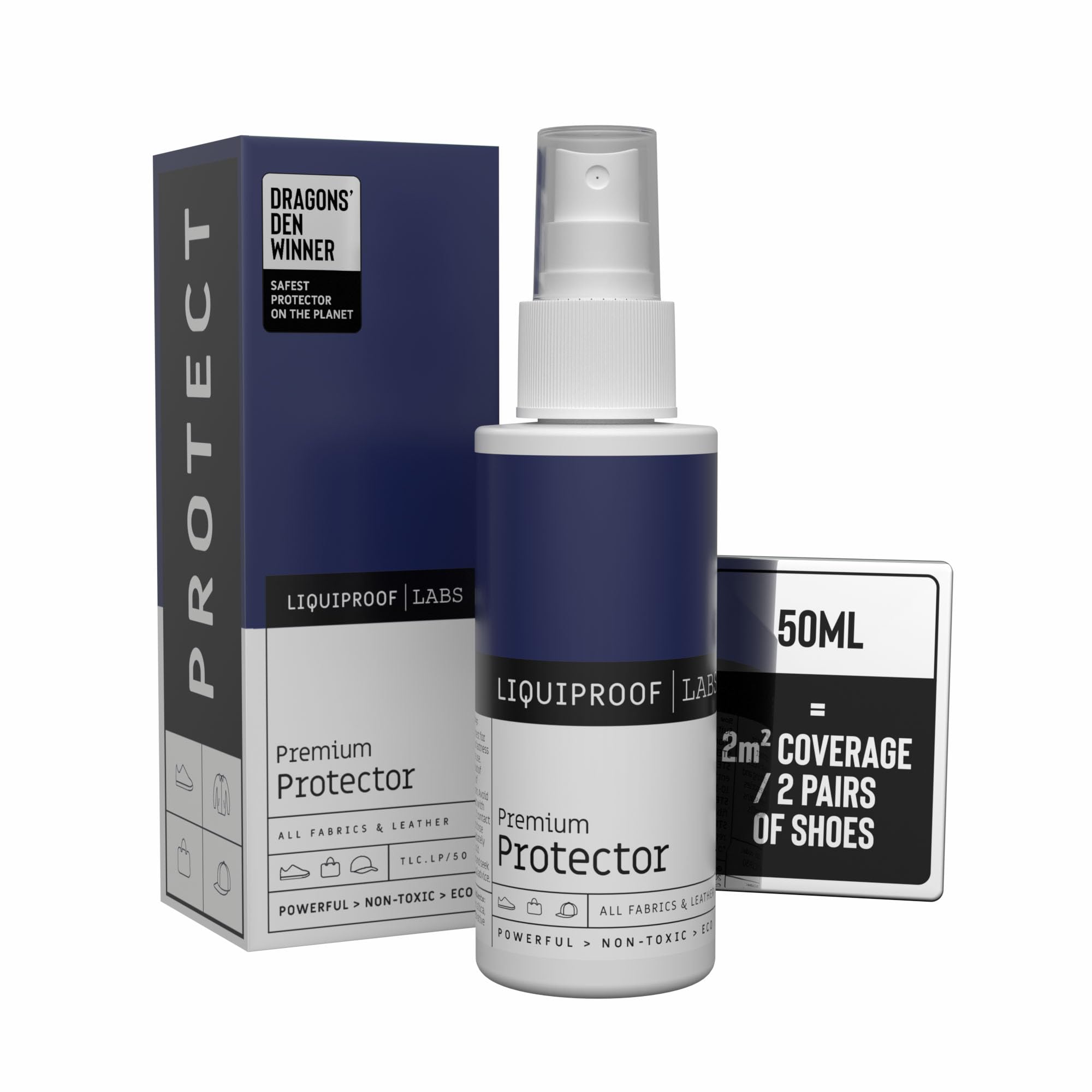 LABS Shoe & Trainer Protector Spray | Non-Toxic | Powerful Waterproof & Stain Repellent for Suede, Nubuck, Leather, & Canvas | All-Natural | 50ml