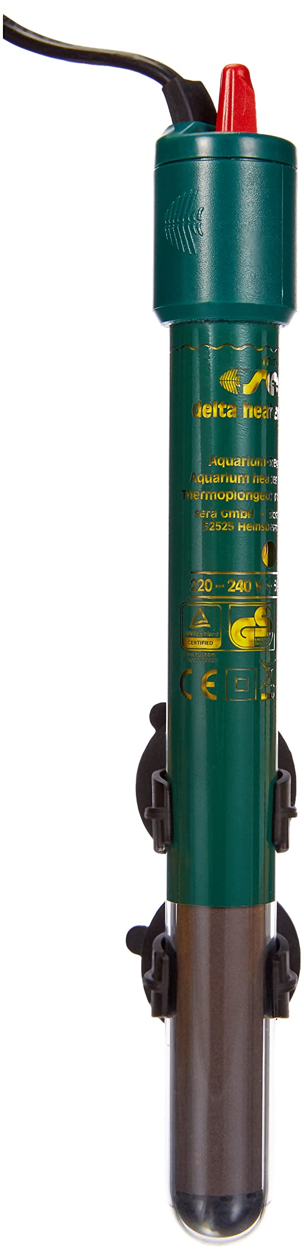 sera delta heater DH25 (25 W) – odporny na wstrząsy grzejnik o wyjątkowo smukłej konstrukcji z zabezpieczeniem przed przegrzaniem
